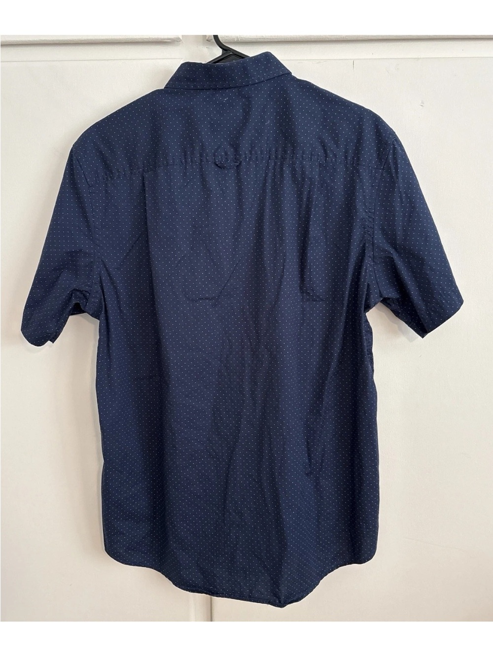 Flawless Blue Polka Dot Men’s Medium Short Sleeve Button Up Shirt By Club Room - Picture 3 of 9